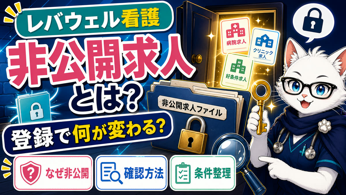 レバウェル看護の非公開求人を解説するサムネイル